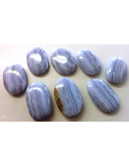 Calcedoine bleue galet plat  24 a 34g