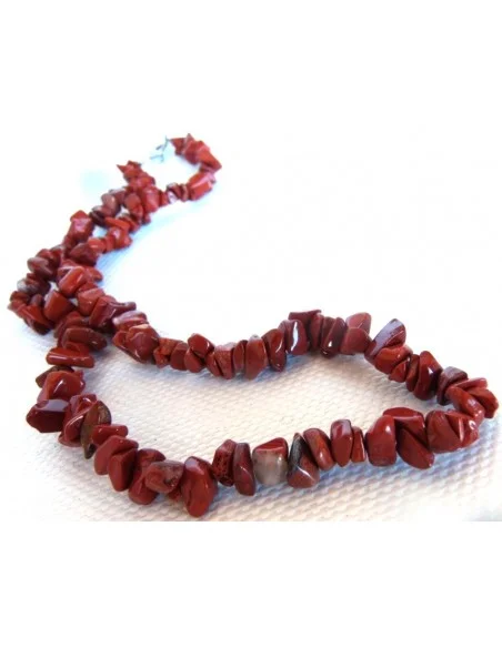Jaspe rouge en collier baroque