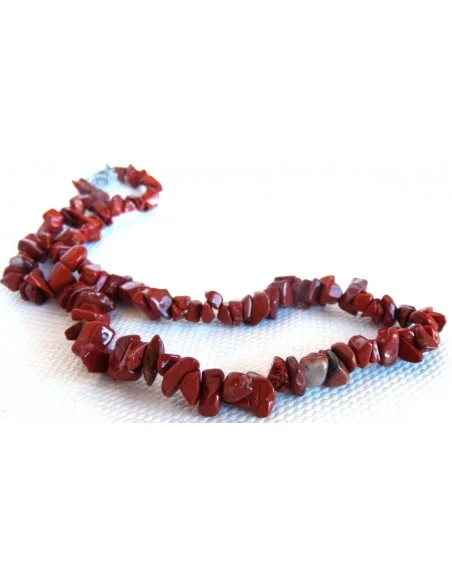 Jaspe rouge en collier baroque