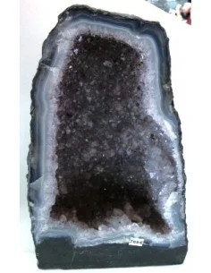 Améthyste, quartz rutiles  Géode chapelle
