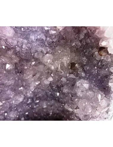 Améthyste, quartz rutiles  Géode chapelle