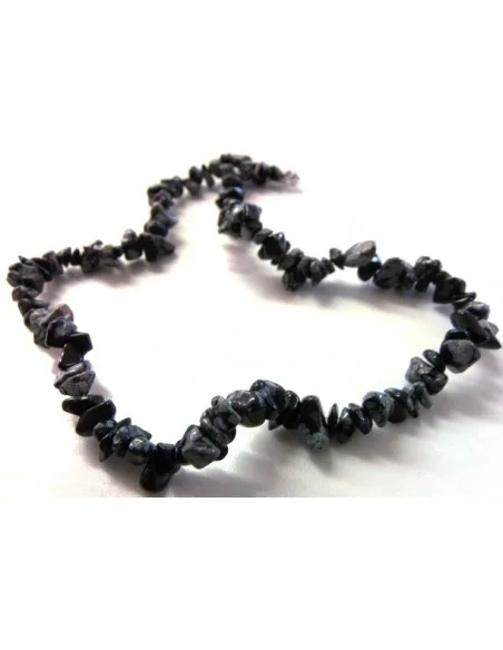 Collier baroque obsidienne mouchetté Collier baroque obsidienne mouchetté