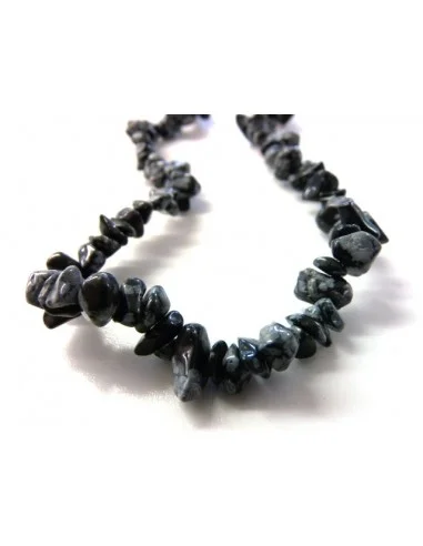 Collier baroque obsidienne mouchetté