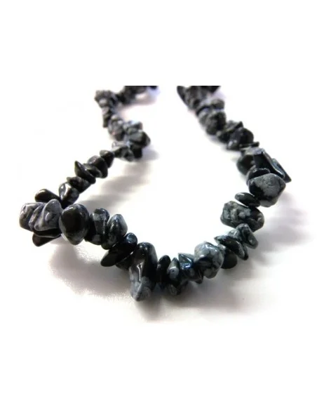 Collier baroque obsidienne mouchetté Collier baroque obsidienne mouchetté