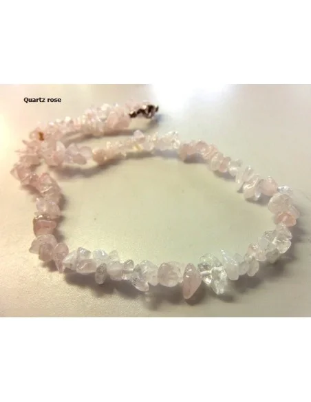 Quartz rose collier baroque