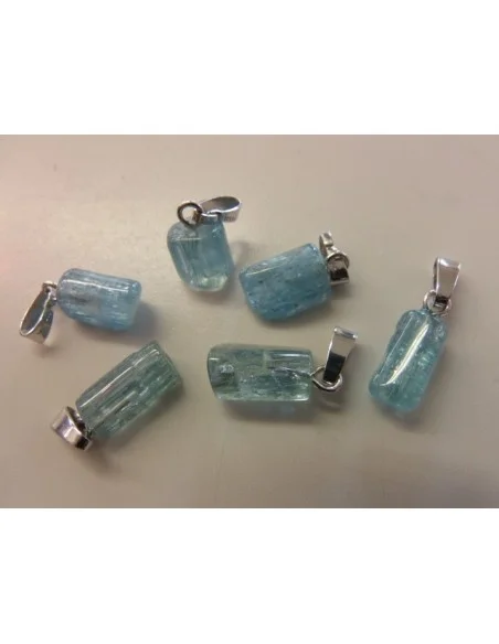 Aigue marine brute pendentif