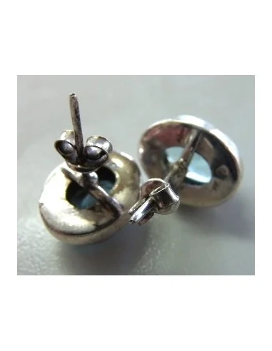 Boucles d'oreilles en topaze bleu