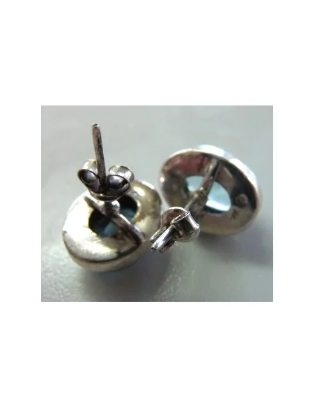 Boucles d'oreilles en topaze bleu