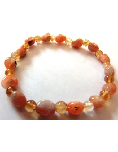 Bracelet en pierre du soleil et citrine
