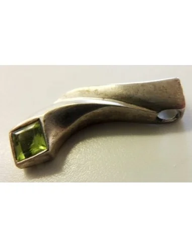Péridot pendentif argent