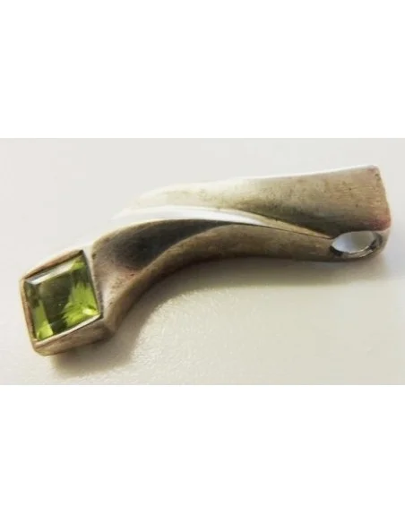 Péridot pendentif argent