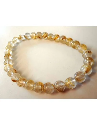 Quartz rutile bracelet 6mm