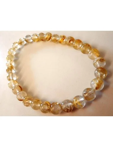Quartz rutile bracelet 6mm