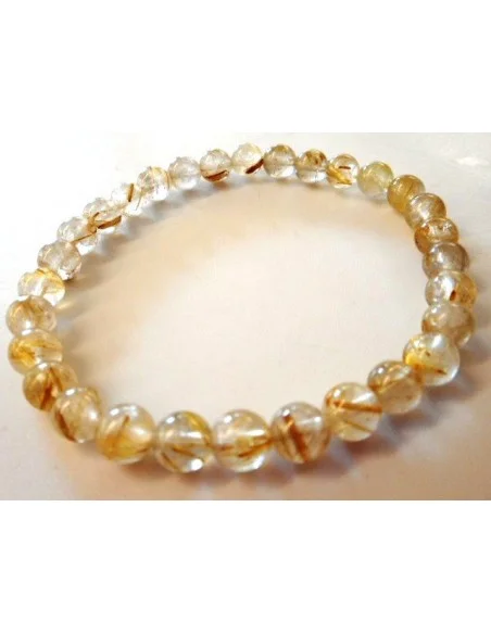Quartz rutile bracelet 6mm