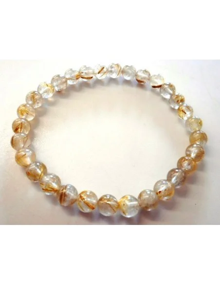 Quartz rutile bracelet 6mm
