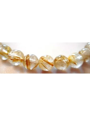 Quartz rutile bracelet 6mm