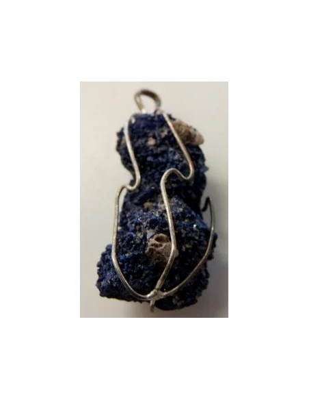 Azurite cristallisee en pendentif Azurite cristallisee en pendentif