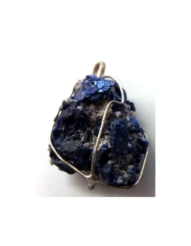 Azurite cristallisee en pendentif
