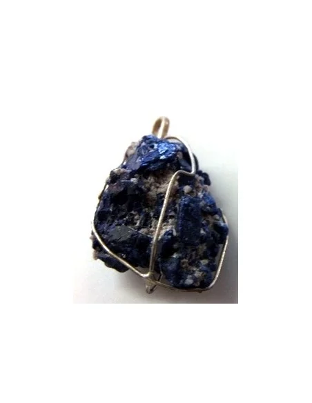 Azurite cristallisee en pendentif Azurite cristallisee en pendentif