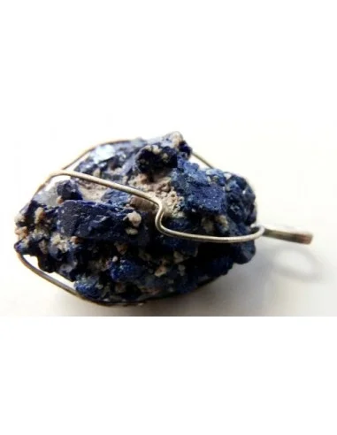 Azurite cristallisee en pendentif