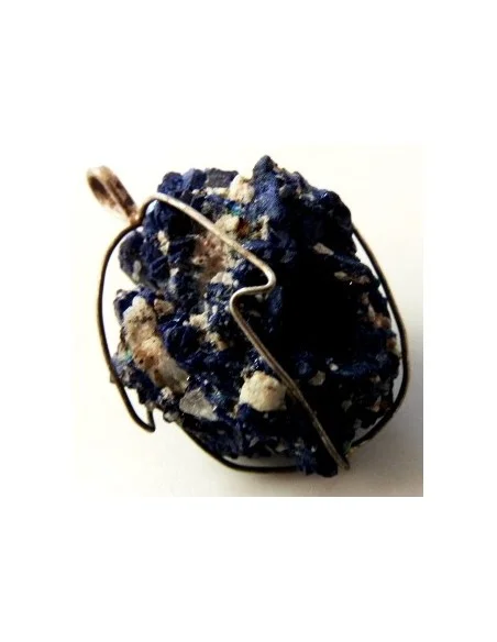 Azurite cristallisee en pendentif Azurite cristallisee en pendentif