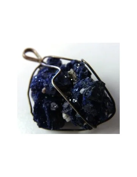 Azurite cristallisee en pendentif Azurite cristallisee en pendentif