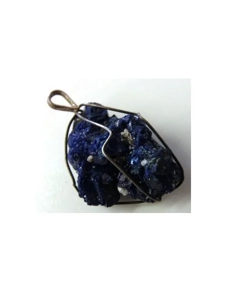 Azurite cristallisee en pendentif Azurite cristallisee en pendentif