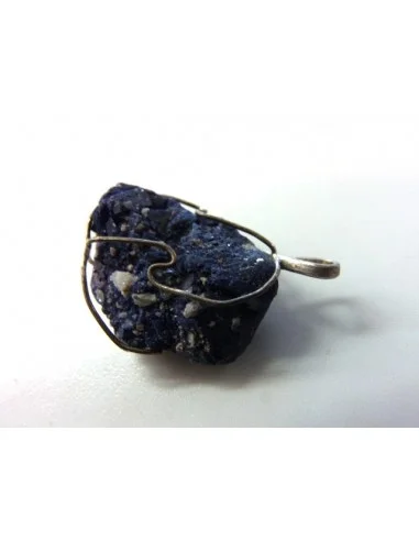 Azurite cristallisee en pendentif