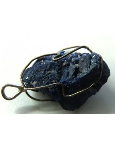 Azurite cristallisee en pendentif