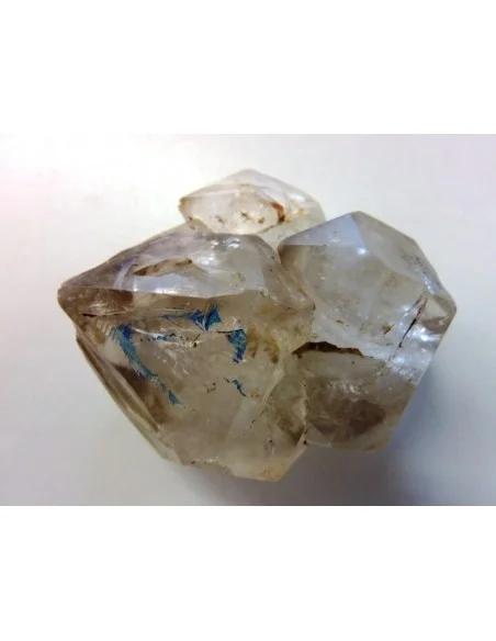 Quartz, cristal bipoint avec goutte d'eau
