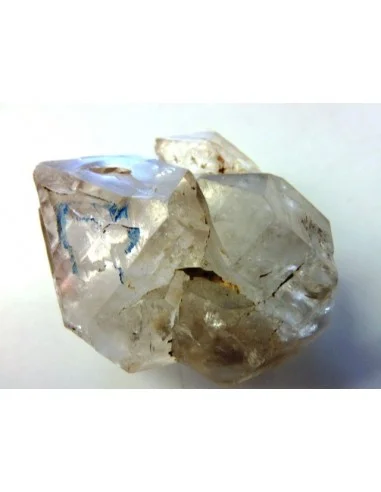 Quartz, cristal bipoint avec goutte d'eau