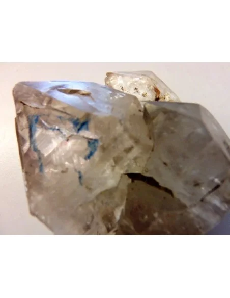 Quartz, cristal bipoint avec goutte d'eau