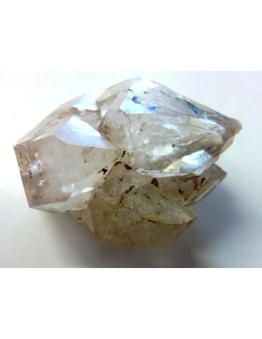Quartz, cristal bipoint avec goutte d'eau