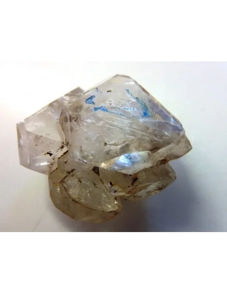 Quartz, cristal bipoint avec goutte d'eau