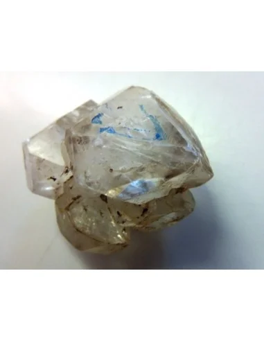Quartz, cristal bipoint avec goutte d'eau