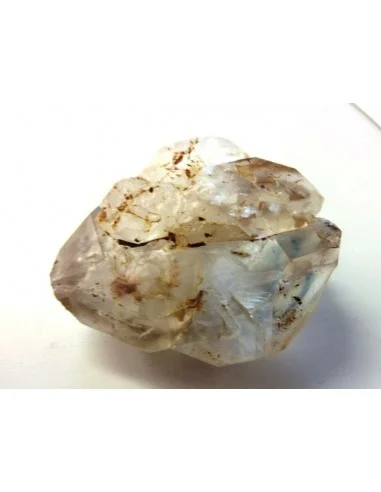 Quartz, cristal bipoint avec goutte d'eau