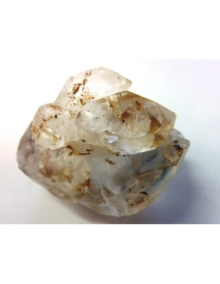 Quartz, cristal bipoint avec goutte d'eau