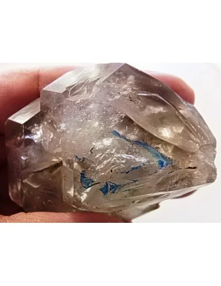 Quartz, cristal bipoint avec goutte d'eau