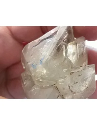 Quartz, cristal bipoint avec goutte d'eau