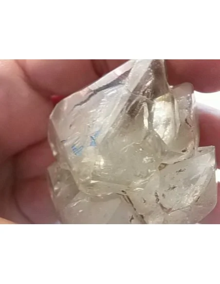 Quartz, cristal bipoint avec goutte d'eau