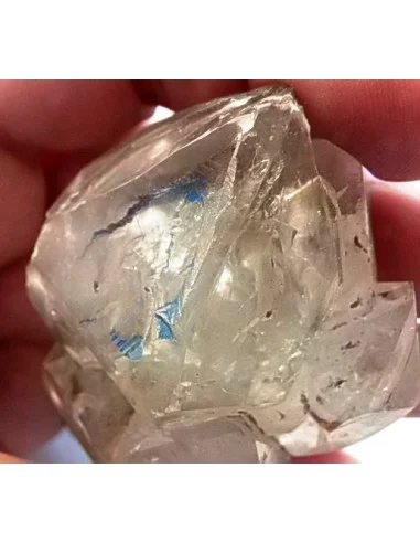 Quartz, cristal bipoint avec goutte d'eau