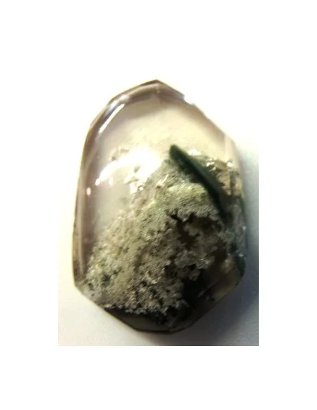Cabochon de Tourmaline verte et lodolite Cabochon de Tourmaline verte et lodolite