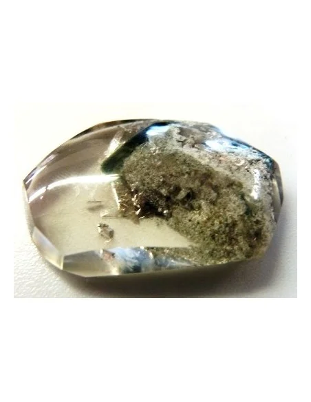 Cabochon de Tourmaline verte et lodolite Cabochon de Tourmaline verte et lodolite