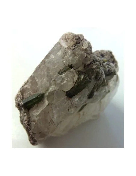 Tourmaline verte sur quartz
