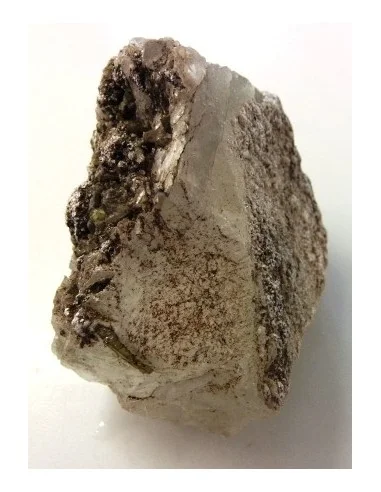 Tourmaline verte sur quartz