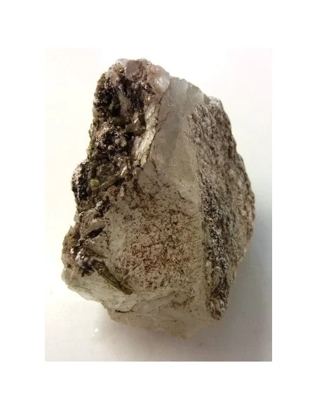 Tourmaline verte sur quartz