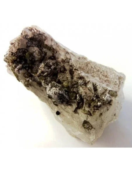 Tourmaline verte sur quartz