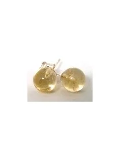 Citrine 8mm pouce boucles d'oreilles 2