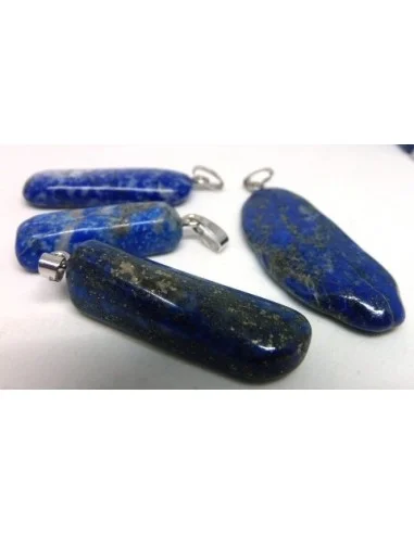 Lapis pendentif bélier argent