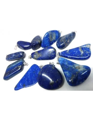 Lapis pendentif bélier argent